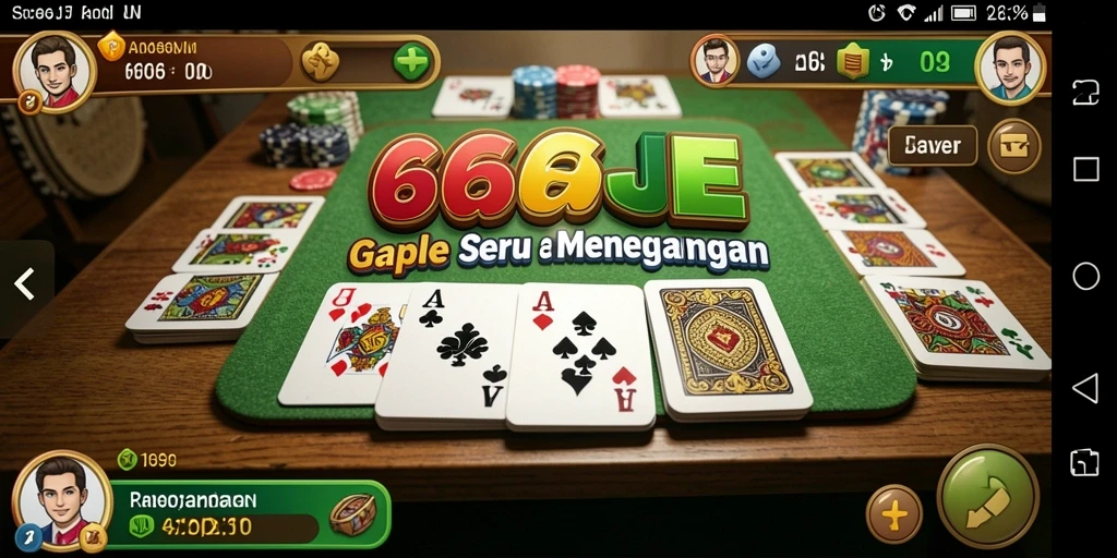 Tampilan gameplay seru dari game Gaple 666J.