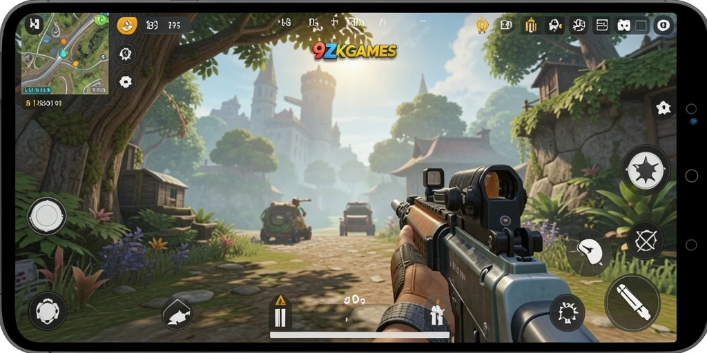 Tampilan gameplay seru dan dinamis dalam 9ZKGAMES.