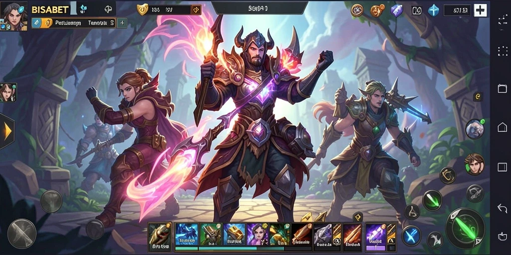 Tampilan gameplay seru di dunia fantasi BISABET.