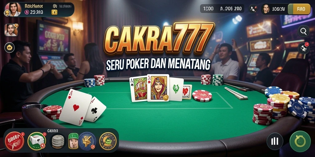 Tampilan gameplay yang menarik dari CAKRA777 saat bermain Poker.