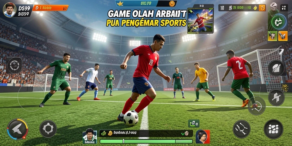 Screenshot DS99 menampilkan pertandingan olahraga yang penuh aksi.