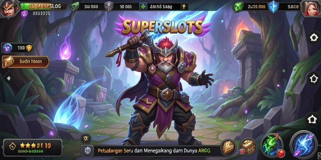 Tangkapan layar dari gameplay seru dalam SUPERSLOTS.